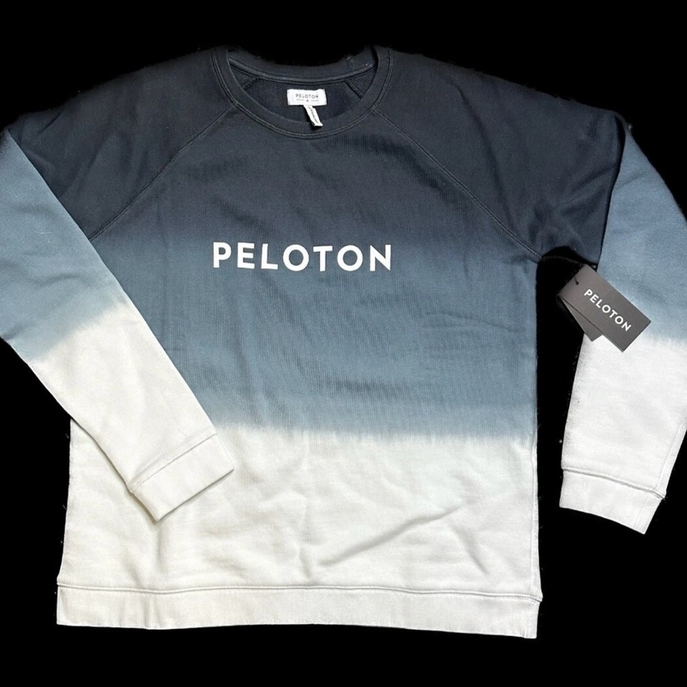Peloton SZ L,  Crewneck Sweater-shirt, ombré blue, camp, exercise, sports